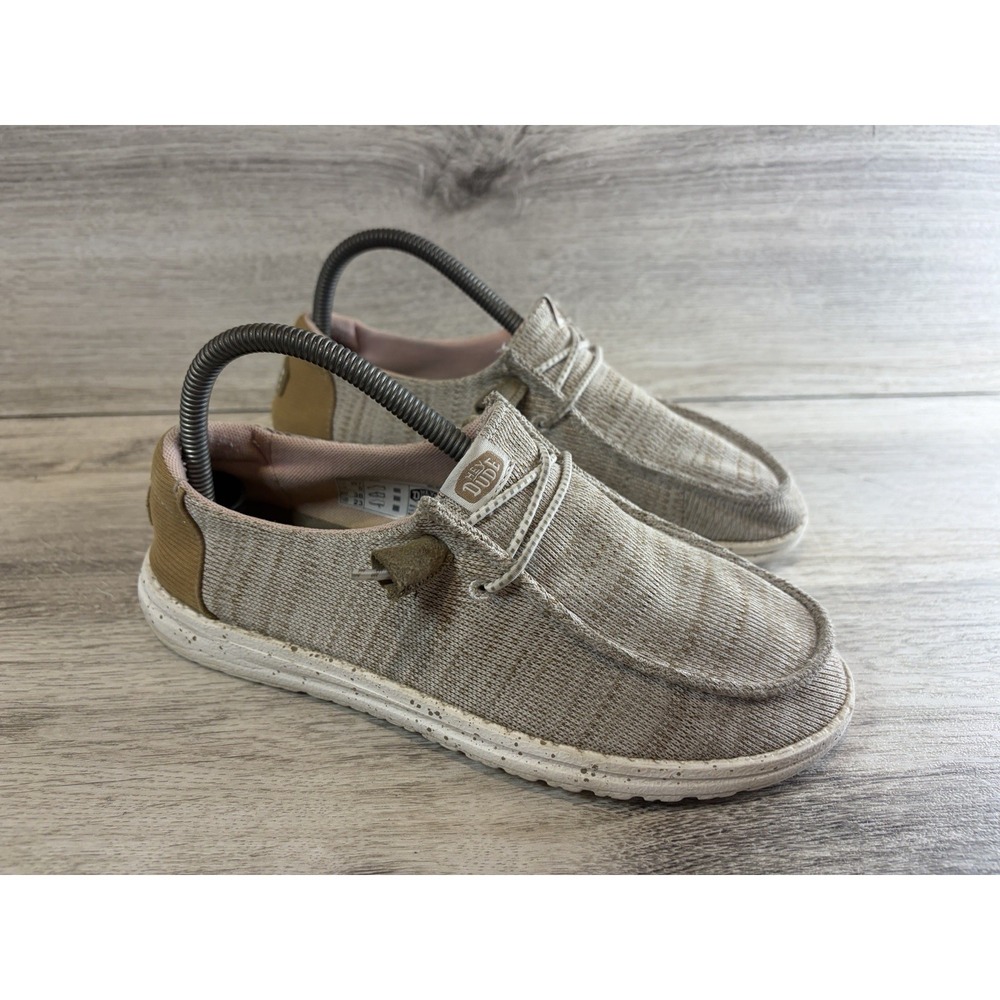 Hey Dude Womens Wendy Sport Mesh Walnut Shoes Size 7 Slip‎ On Sneakers Comfort